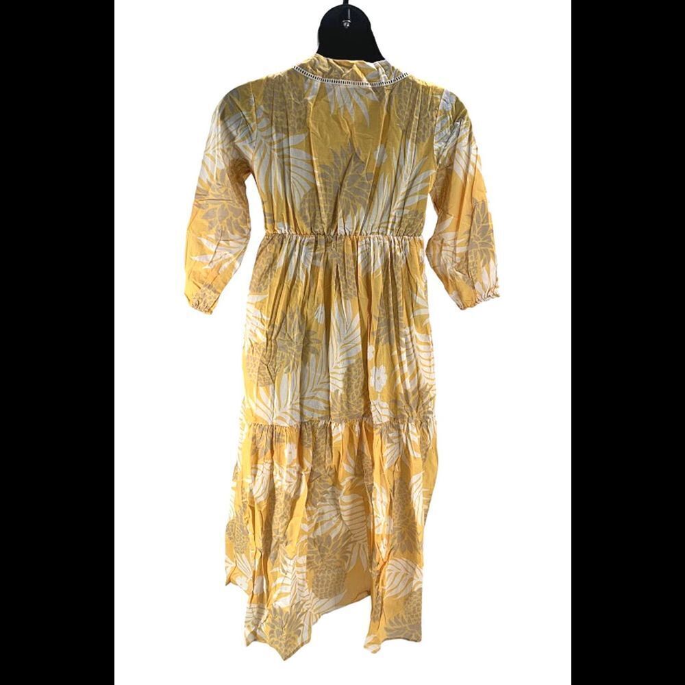 Reyn Spooner Leilehua Tiered Maxi Dress Buff Yellow - Regular - Picture 2 of 2